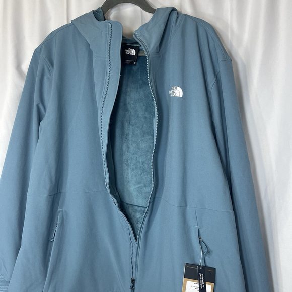 The North Face Women's Sz 3X Shelbe Raschel Fleece Hooded Jacket Algae Blue - Picture 7 of 13